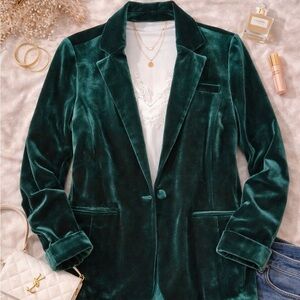 NWT Tahari Emerald Green Velvet Blazer XL St. Patrick’s Day